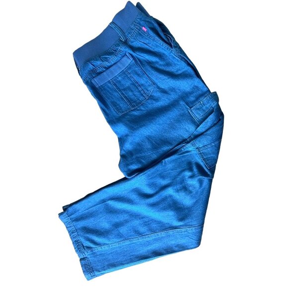 Women Within Size 22W Modern Fit Jeans Cargo Pants Needs Button Closure Blue - Picture 11 of 11